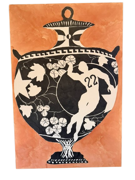 Greek Pottery Redux: Basketball by Kate Roebuck
