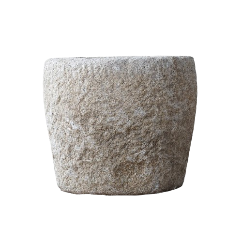 Rolling Stone Planter with Maple Tree